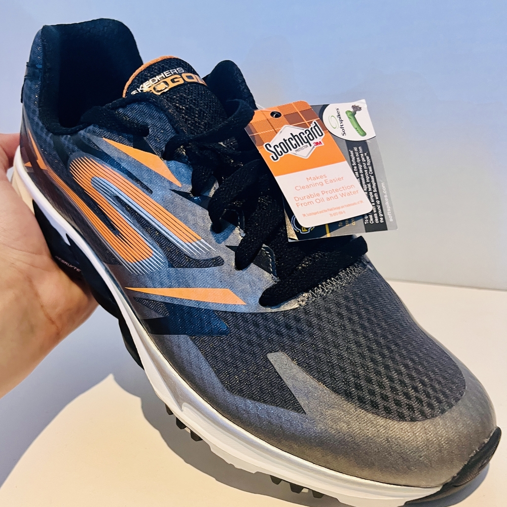 Men's Black and Orange Running Shoes